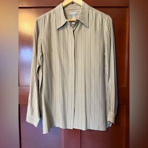 Vintage Liz Claiborne Collection Striped Silk Blouse